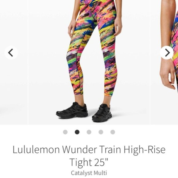 Lululemon Wunder Train HighRise Tight 25Catalyst Multi size 4 - Picture 4 of 7